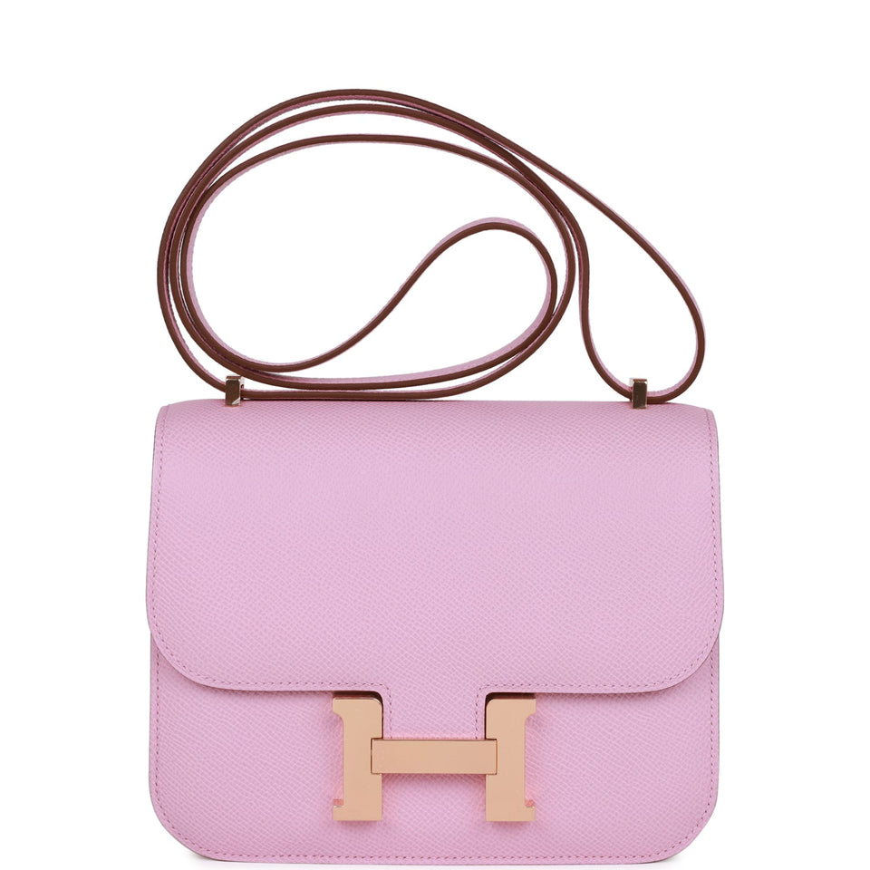 Hermes Constance 18 Mauve Sylvestre Epsom Rose Gold Hardware