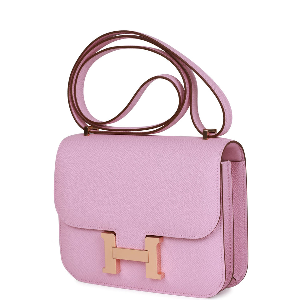 Hermes Constance 18 Mauve Sylvestre Epsom Rose Gold Hardware
