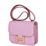 Hermes Constance 18 Mauve Sylvestre Epsom Rose Gold Hardware