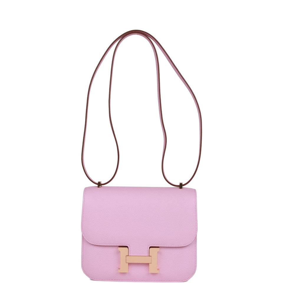 Hermes Constance 18 Mauve Sylvestre Epsom Rose Gold Hardware