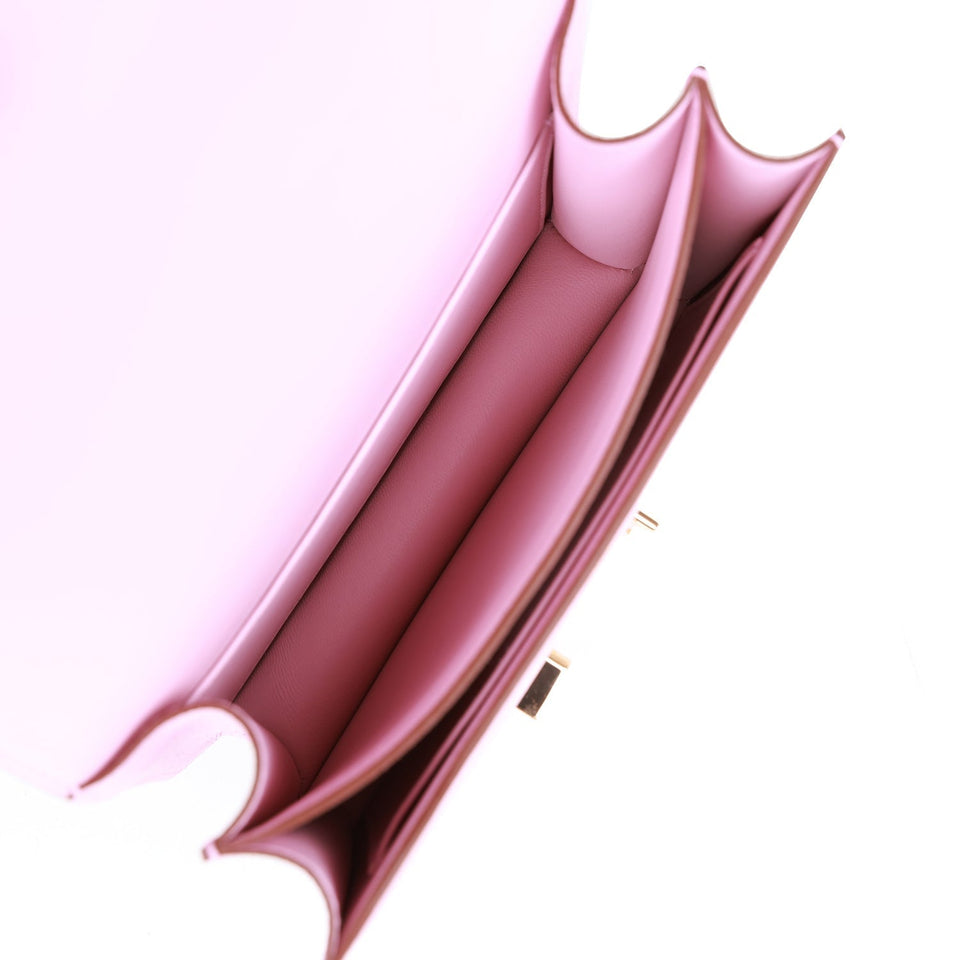 Hermes Constance 18 Mauve Sylvestre Epsom Rose Gold Hardware