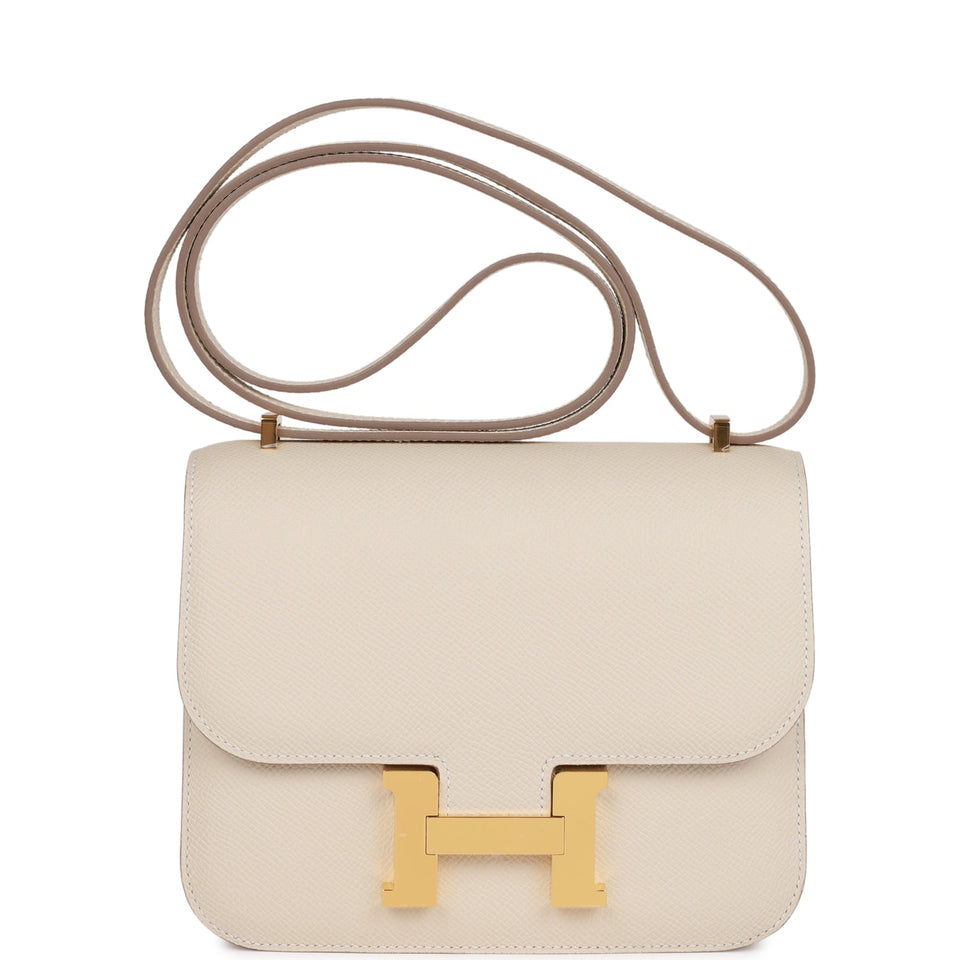 Hermes Constance 1-18 Craie Epsom Gold Hardware