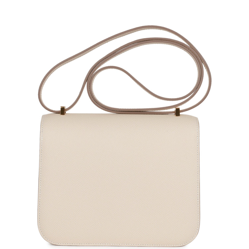 Hermes Constance 1-18 Craie Epsom Gold Hardware