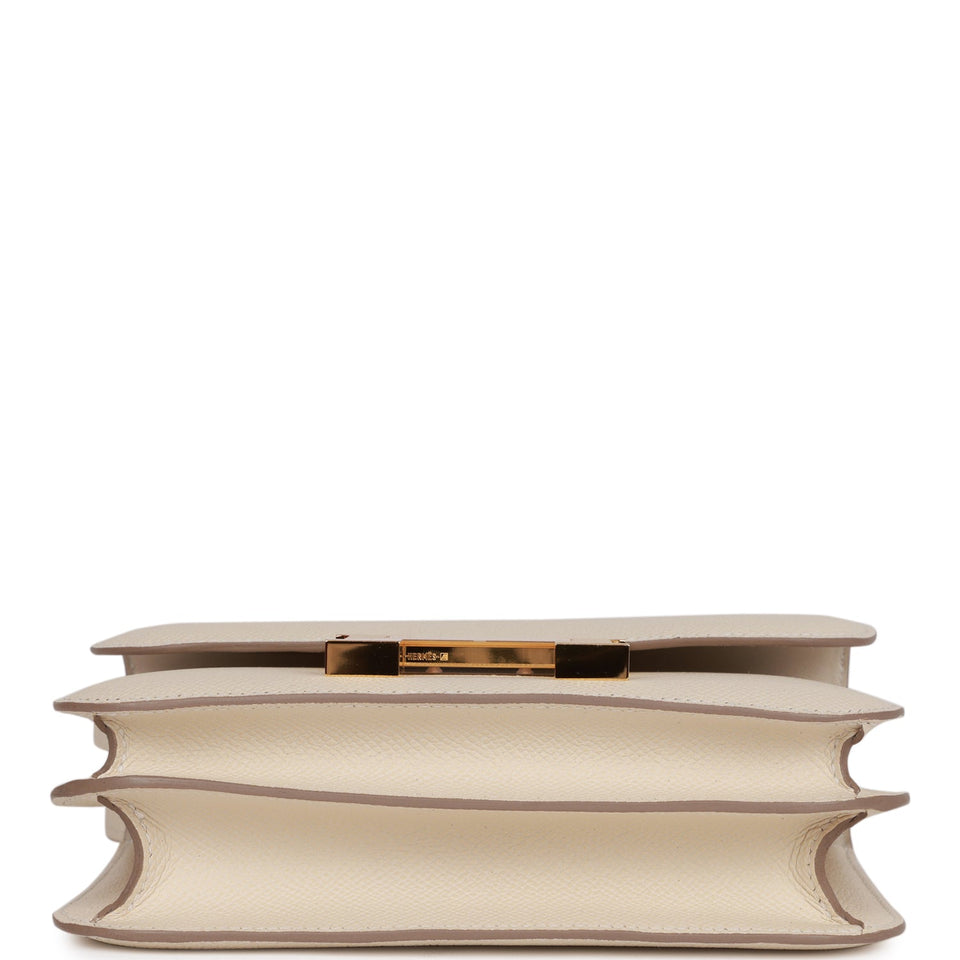 Hermes Constance 1-18 Craie Epsom Gold Hardware