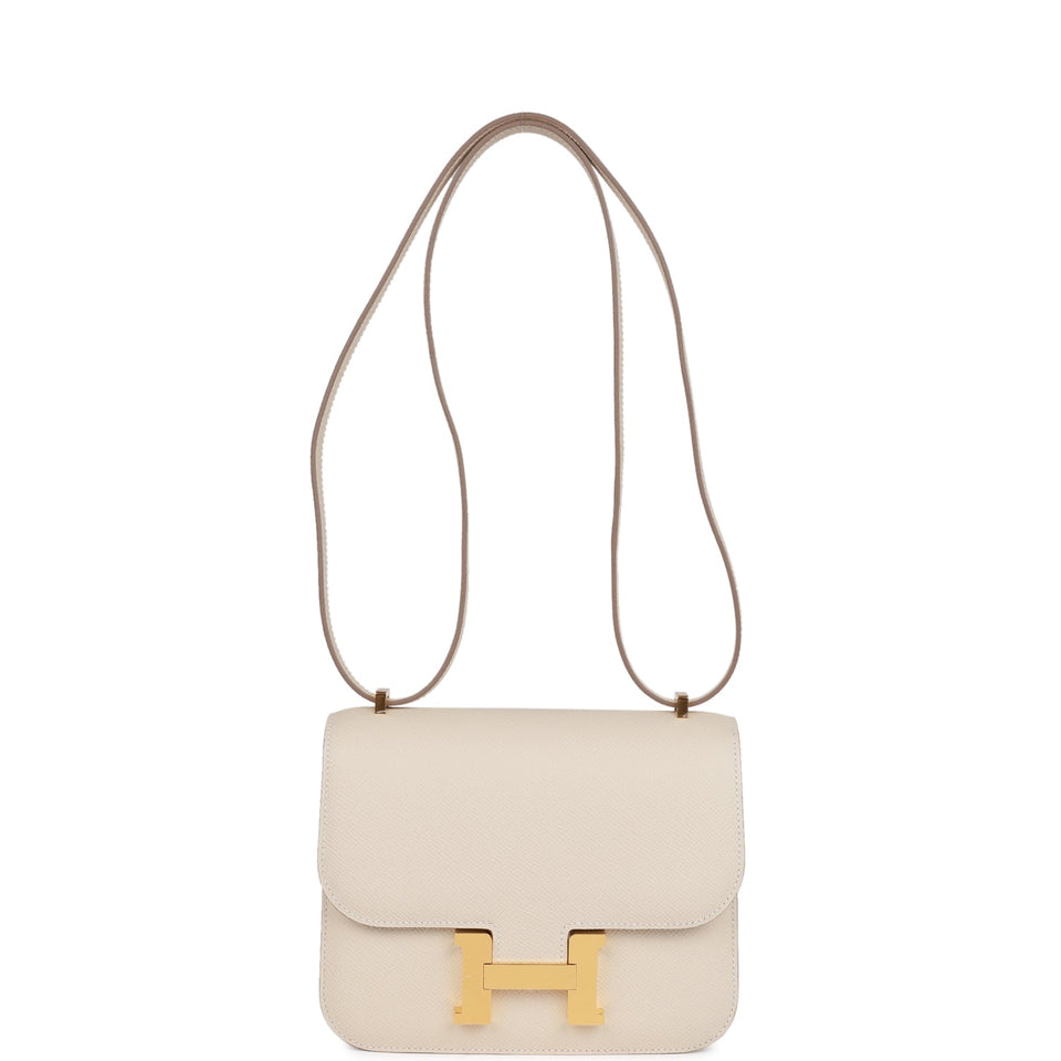 Hermes Constance 1-18 Craie Epsom Gold Hardware