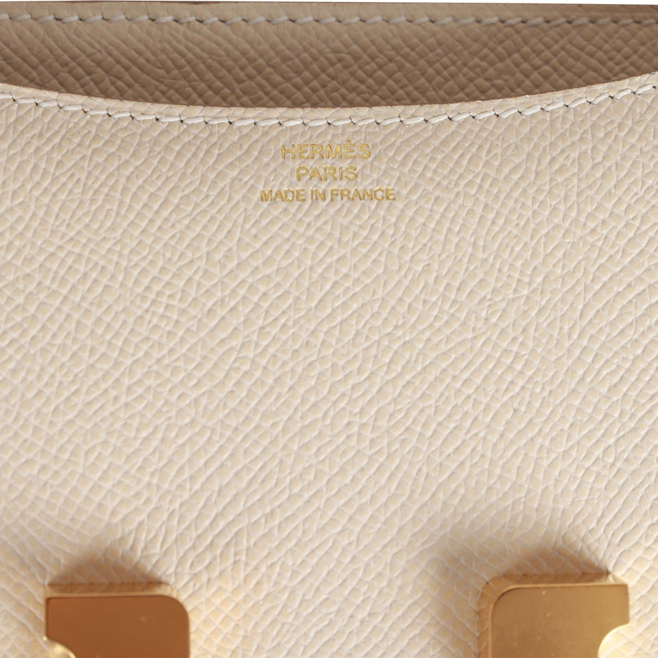 Hermes Constance 1-18 Craie Epsom Gold Hardware