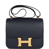 Hermes Constance 24 Bleu Nuit Evercolor Gold Hardware