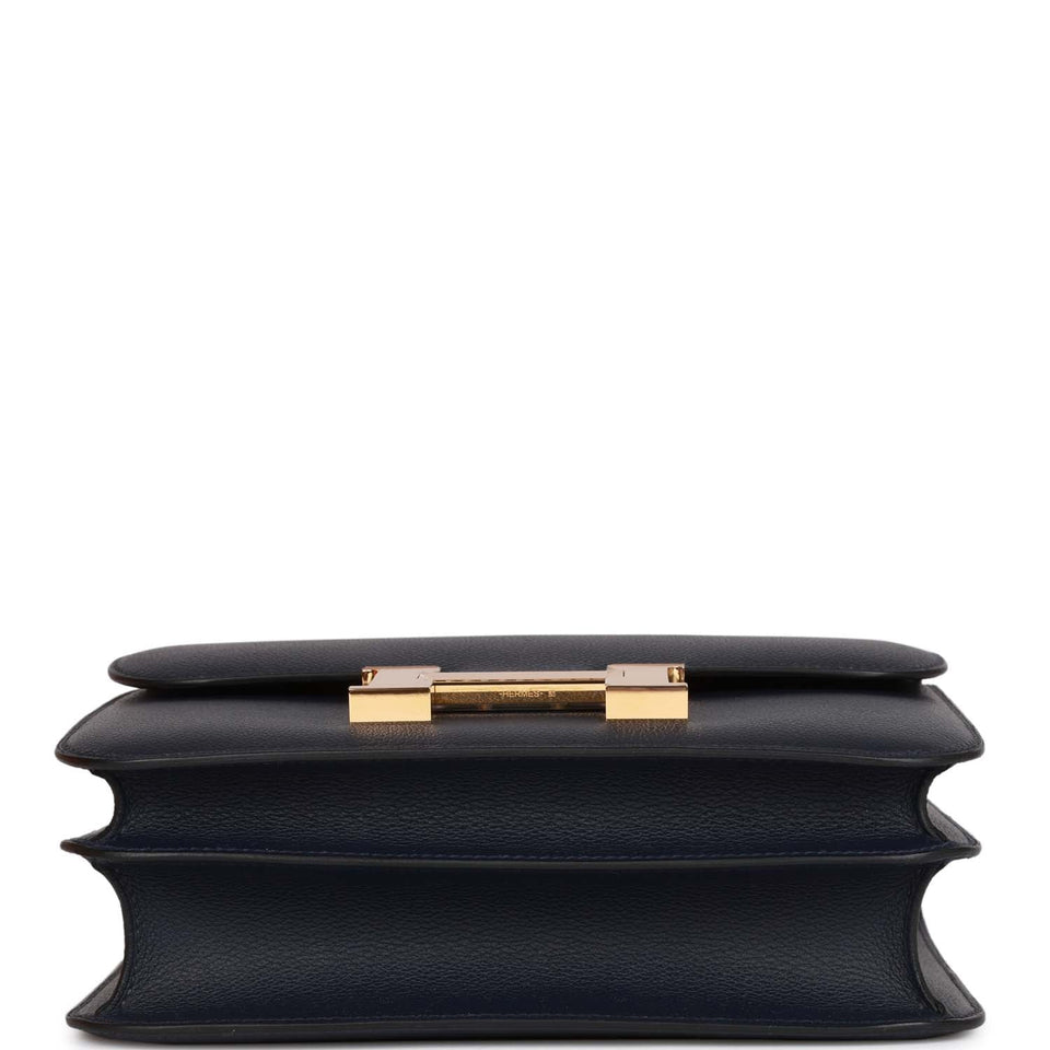 Hermes Constance 24 Bleu Nuit Evercolor Gold Hardware
