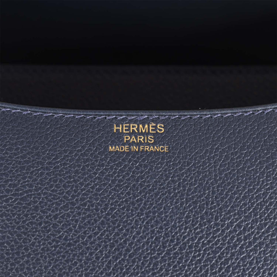 Hermes Constance 24 Bleu Nuit Evercolor Gold Hardware
