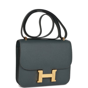 Hermes Constance 18 Bleu Orage Epsom Gold Hardware