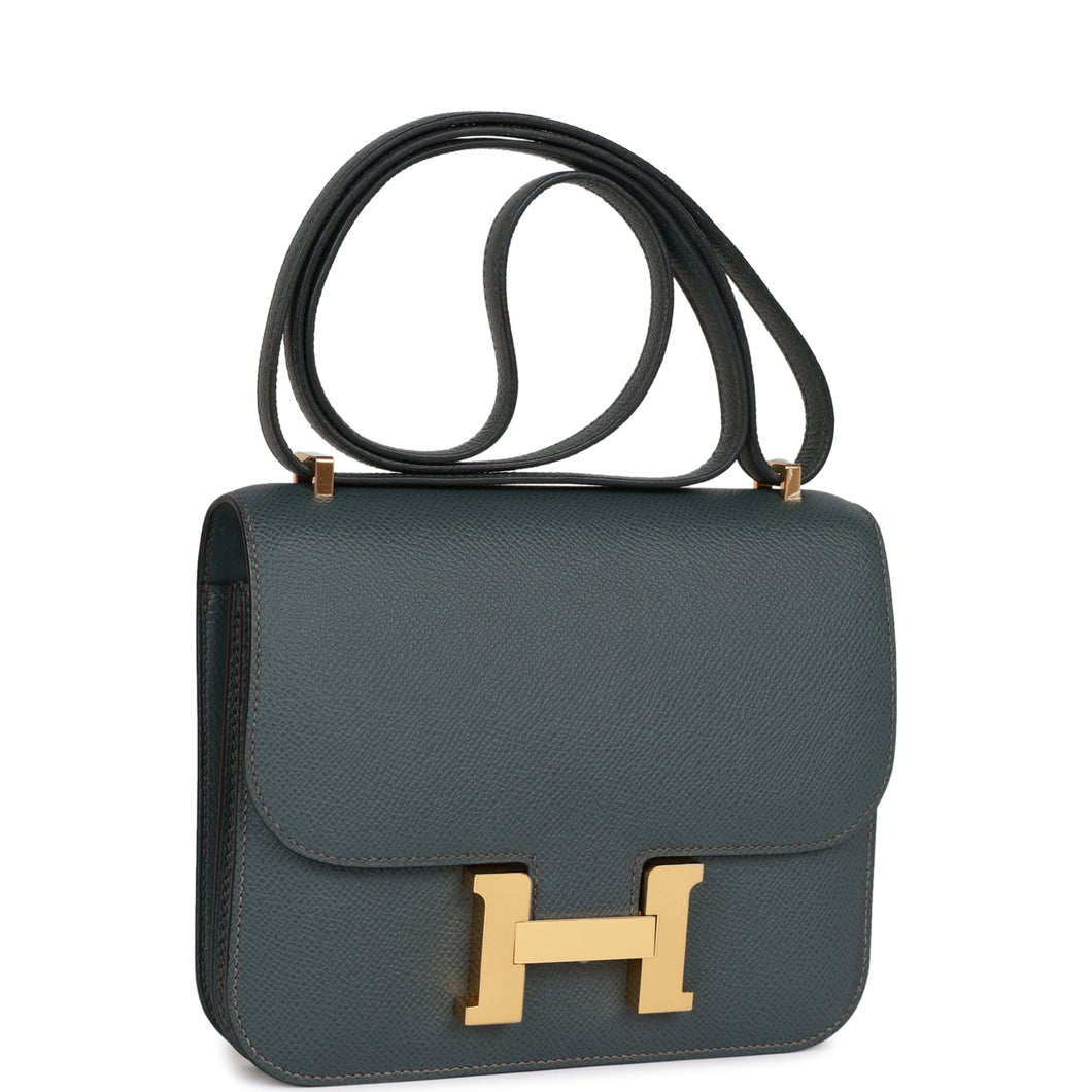 Hermes Constance 18 Bleu Orage Epsom Gold Hardware