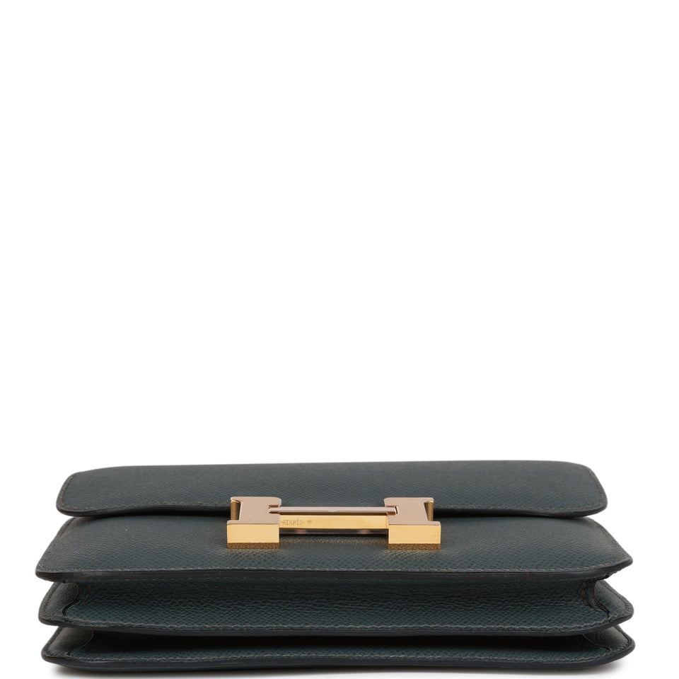 Hermes Constance 18 Bleu Orage Epsom Gold Hardware