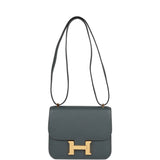 Hermes Constance 18 Bleu Orage Epsom Gold Hardware