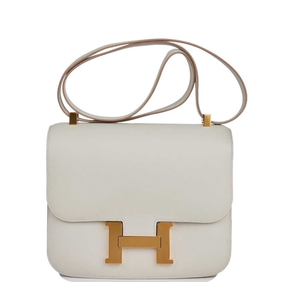 Hermes Constance 24 Gris Perle Evercolor Gold Hardware