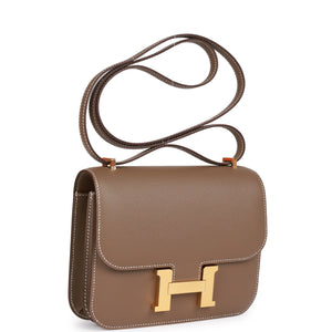 Hermes Constance 18 Etoupe Epsom Gold Hardware