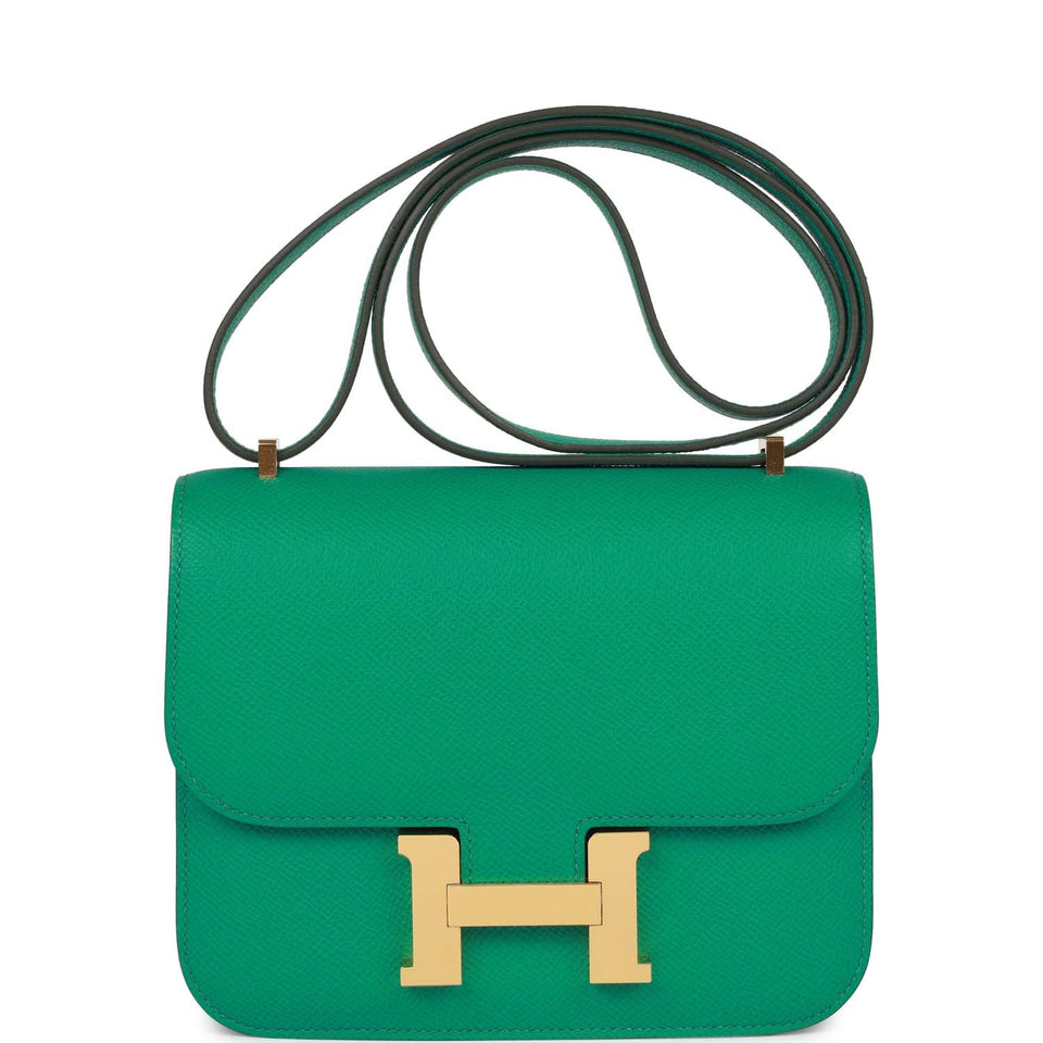 Hermes Constance 18 Vert Jade Epsom Gold Hardware