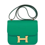 Hermes Constance 18 Vert Jade Epsom Gold Hardware