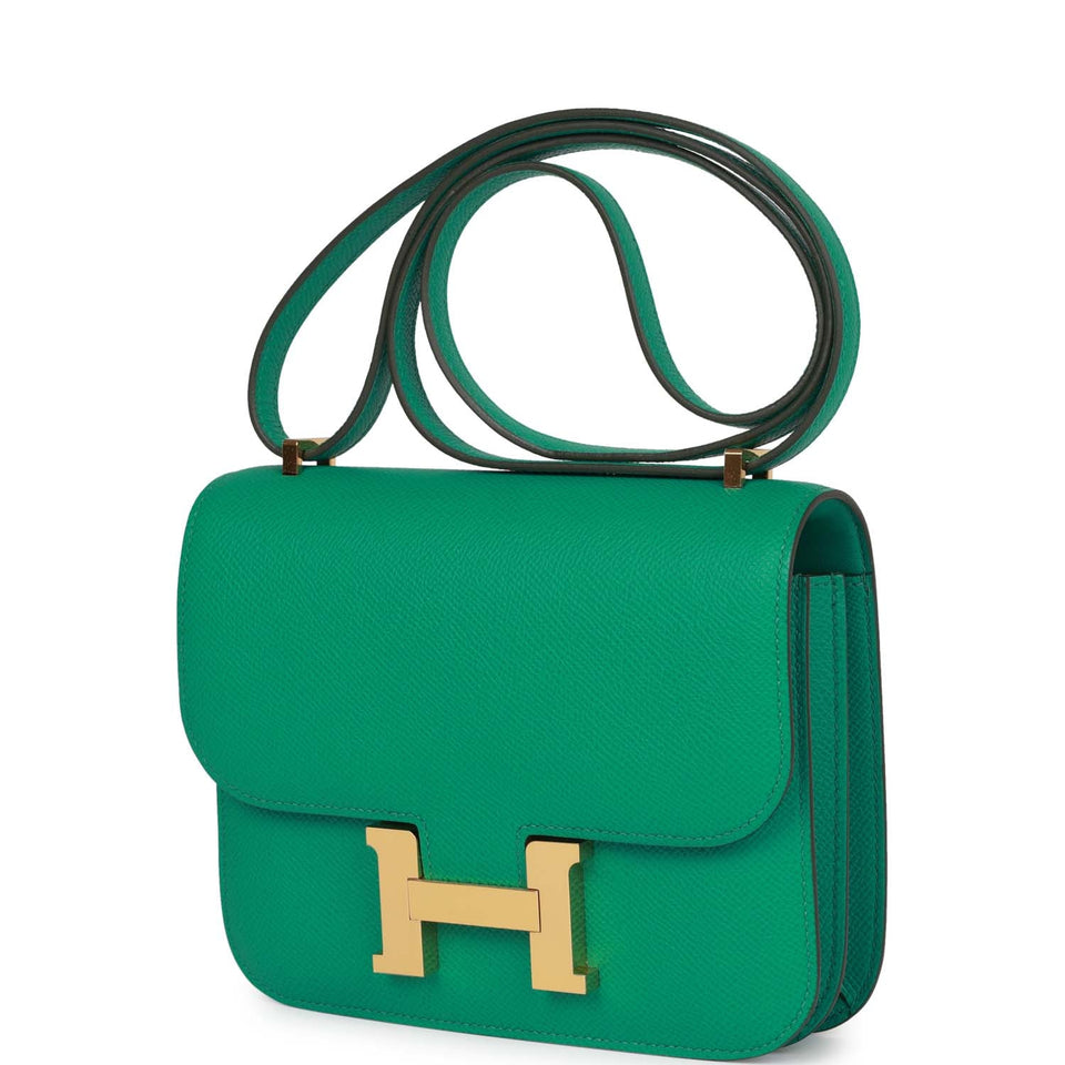 Hermes Constance 18 Vert Jade Epsom Gold Hardware