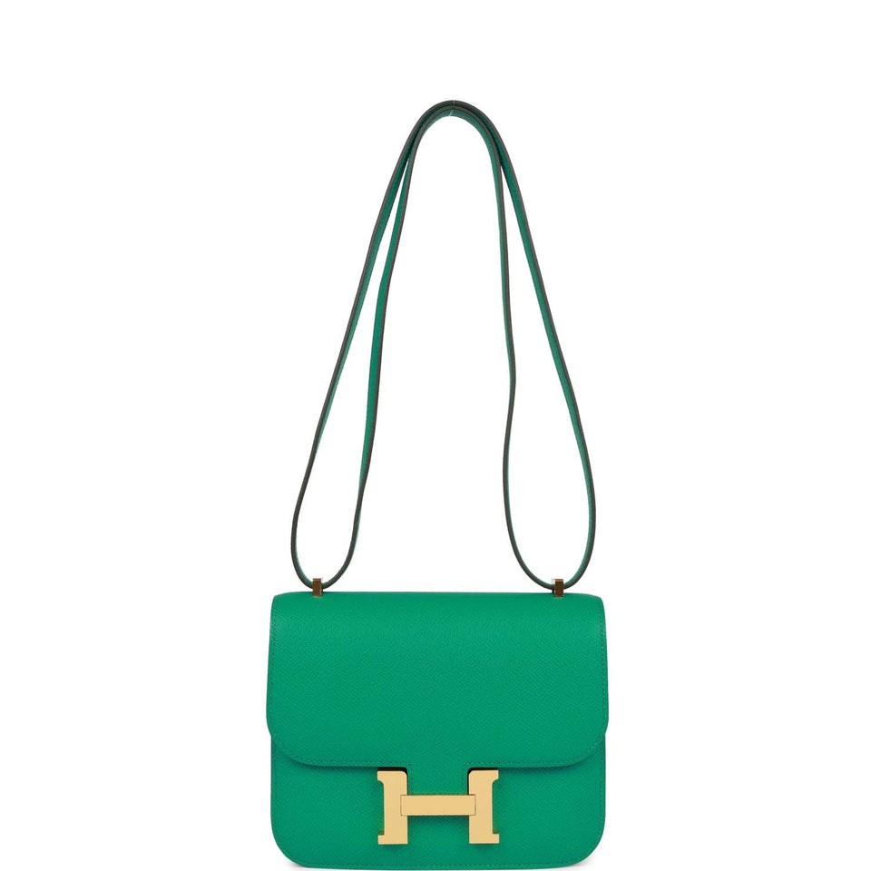 Hermes Constance 18 Vert Jade Epsom Gold Hardware