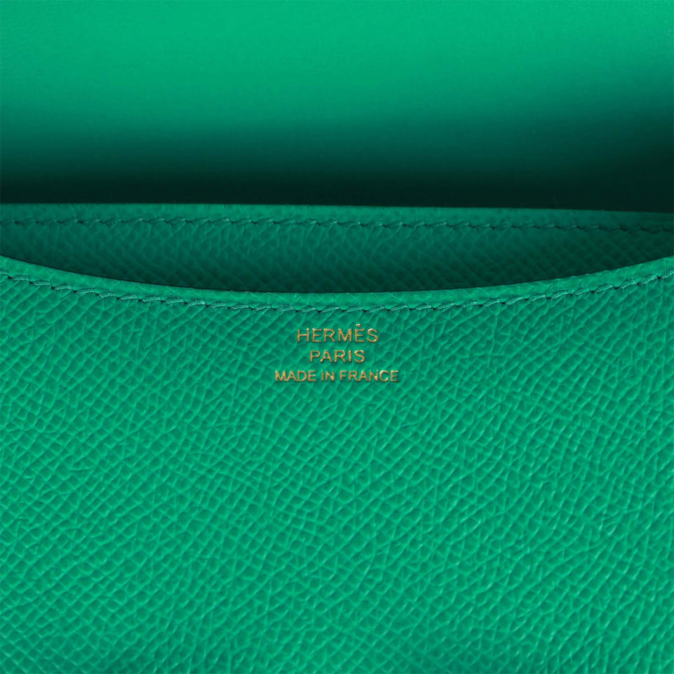 Hermes Constance 18 Vert Jade Epsom Gold Hardware