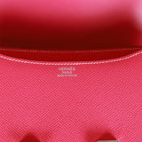 Hermes Constance 24 Rose Tyrien Epsom Palladium Hardware