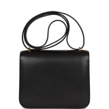 Hermes Constance 1-18 Black Chevre Gold Hardware