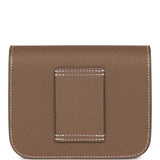 Hermes Constance Slim Wallet Etoupe Epsom Palladium Hardware