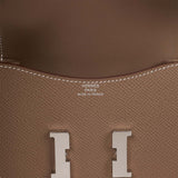 Hermes Constance Slim Wallet Etoupe Epsom Palladium Hardware