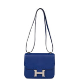 Hermes Constance 18 Bleu Electric Chevre Palladium Hardware