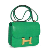 Hermes Mini Constance 18 Menthe Lizard Salvator Gold Hardware