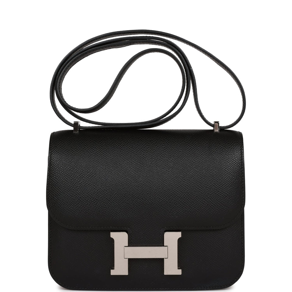 Hermes Constance 18 Black Epsom Palladium Hardware