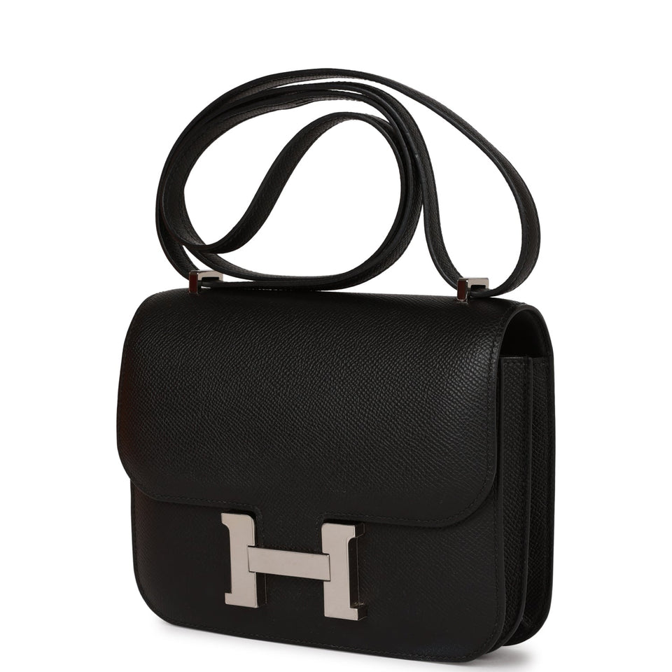 Hermes Constance 18 Black Epsom Palladium Hardware