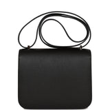 Hermes Constance 18 Black Epsom Palladium Hardware