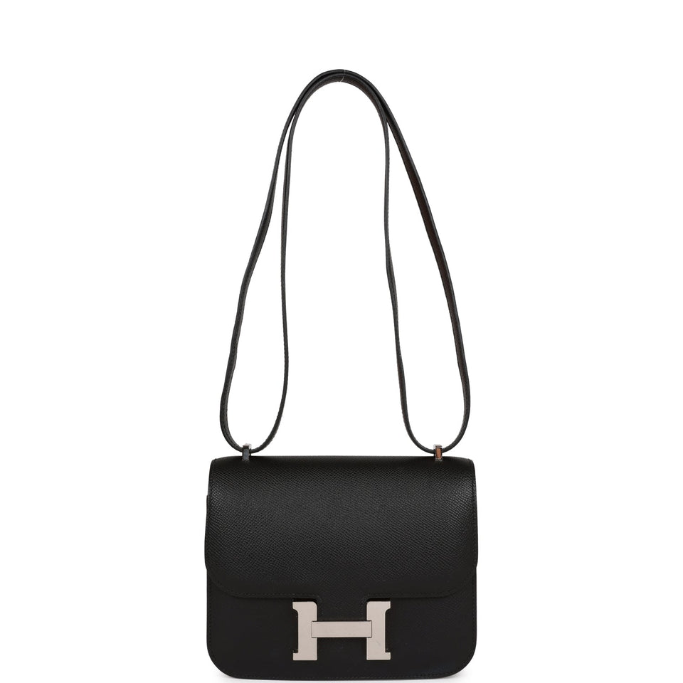 Hermes Constance 18 Black Epsom Palladium Hardware