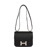 Hermes Constance 18 Black Epsom Palladium Hardware