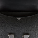 Hermes Constance 18 Black Epsom Palladium Hardware