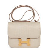 Hermes Constance 18 Beton Matte Alligator Mississippiensis Gold Hardware