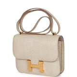 Hermes Constance 18 Beton Matte Alligator Mississippiensis Gold Hardware