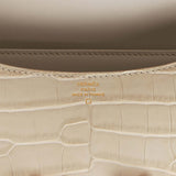 Hermes Constance 18 Beton Matte Alligator Mississippiensis Gold Hardware