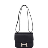 Hermes Special Order (HSS) Constance 18 Bleu Indigo Verso Chevre Palladium Hardware