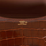 Hermes Constance 18 Miel Shiny Alligator Gold Hardware
