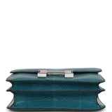 Hermes Mini Constance 18 Bleu Petrole Lizard Niloticus Palladium Hardware