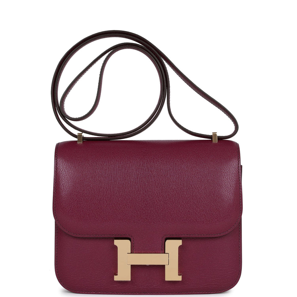 Hermes Constance 18 Anemone Chevre Chamkila Permabrass Hardware