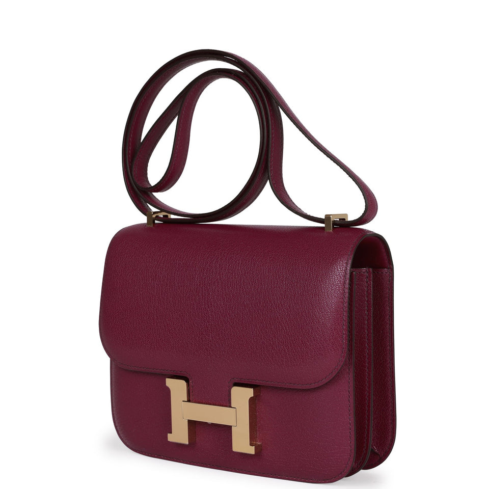 Hermes Constance 18 Anemone Chevre Chamkila Permabrass Hardware