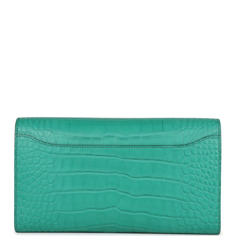 Hermes Constance Wallet To Go Vert Jade Matte Alligator Gold Hardware