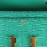 Hermes Constance Wallet To Go Vert Jade Matte Alligator Gold Hardware