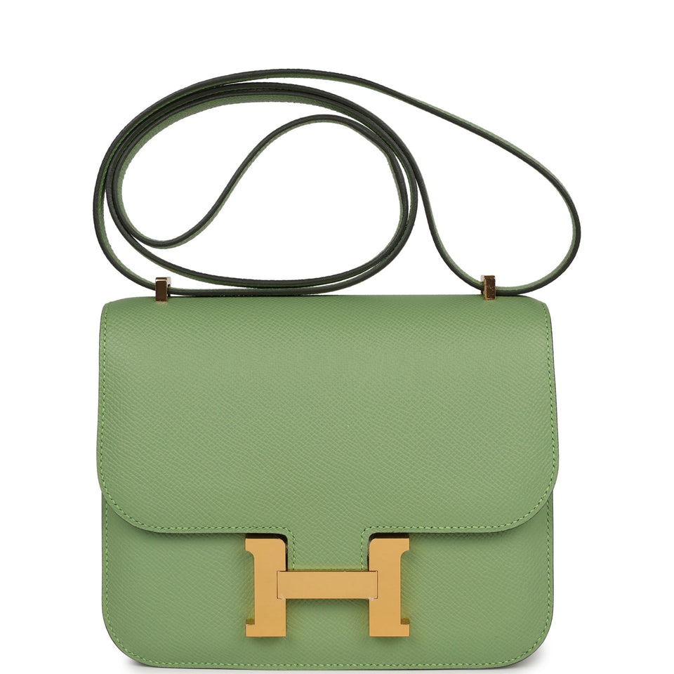 Hermes Constance 18 Vert Criquet Epsom Gold Hardware