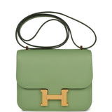 Hermes Constance 18 Vert Criquet Epsom Gold Hardware