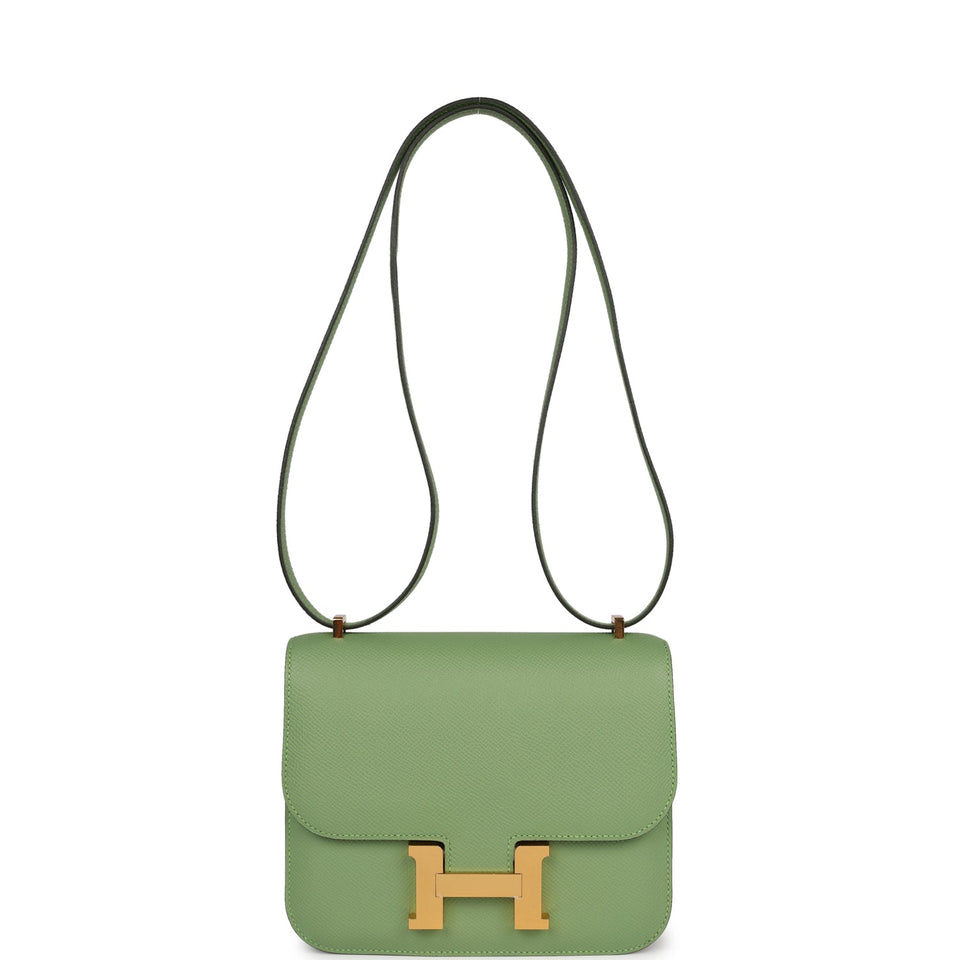 Hermes Constance 18 Vert Criquet Epsom Gold Hardware