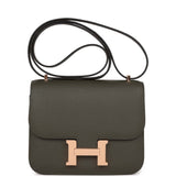 Hermes Constance 1-18 Vert de Gris Epsom Rose Gold Hardware